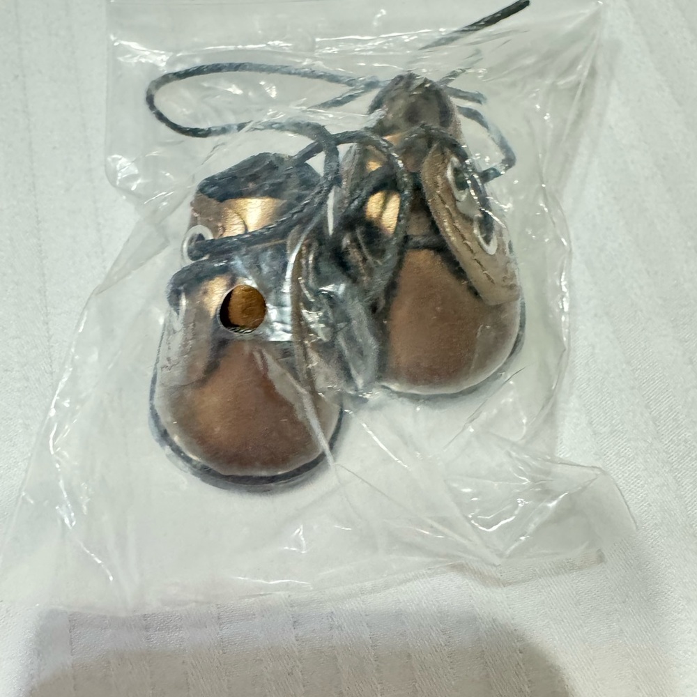 Metallic Bronze Labubu Toy Shoes